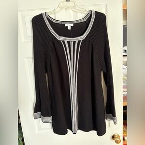 Dressbarn Black and White Knit Sweater